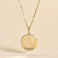 Pendentif Or Jaune Astraea Oxyde De Zirconium