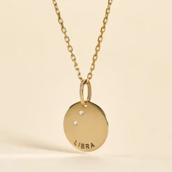 Pendentif Or Jaune Astraea Oxyde De Zirconium