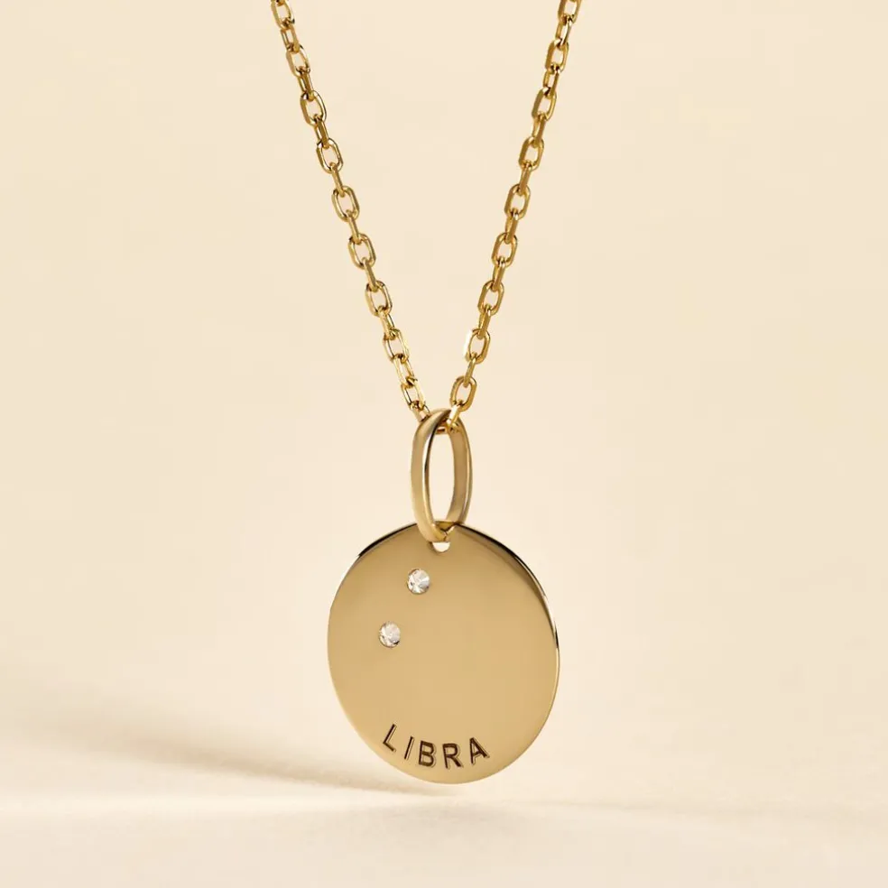 Pendentif Or Jaune Astraea Oxyde De Zirconium