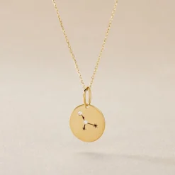 Pendentif Or Jaune Astraea Oxyde De Zirconium