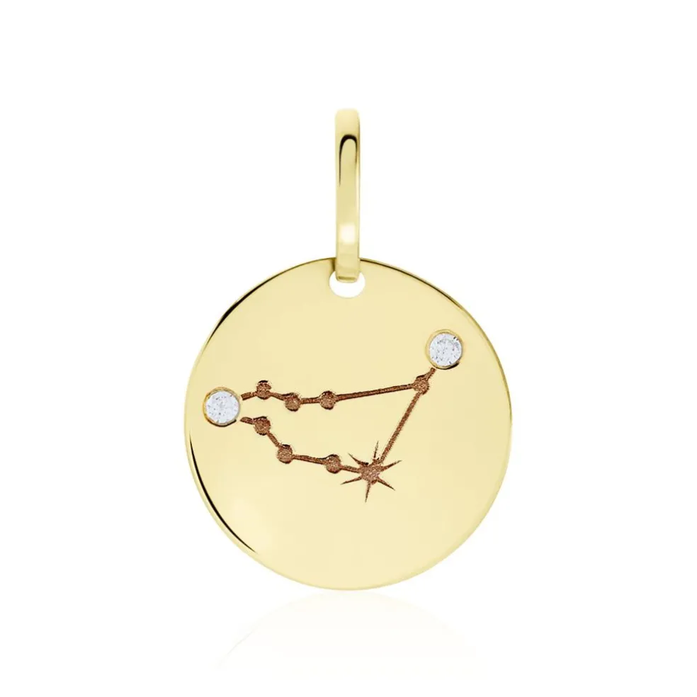 Pendentif Or Jaune Astraea Oxyde De Zirconium