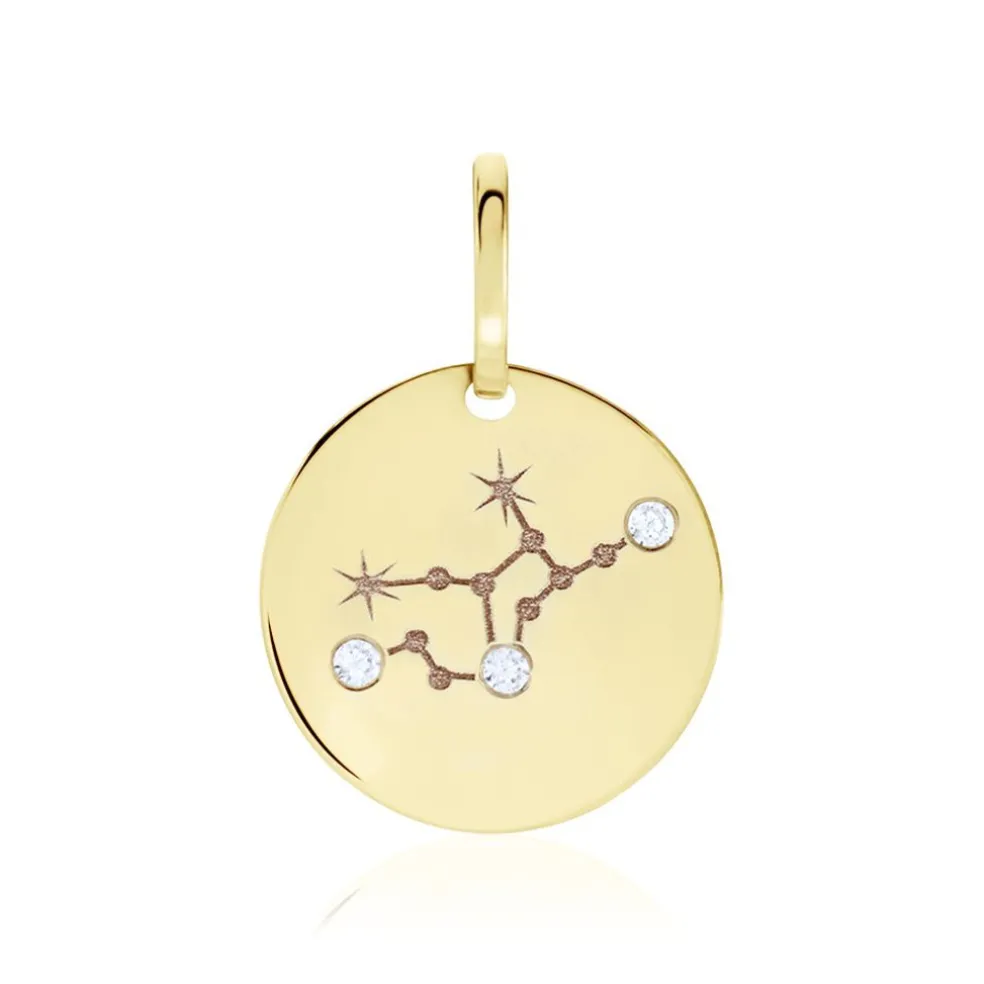 Pendentif Or Jaune Astraea Oxyde De Zirconium
