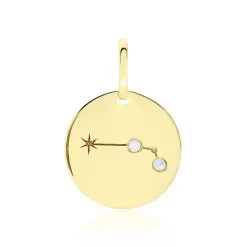 Pendentif Or Jaune Astraea Oxyde De Zirconium