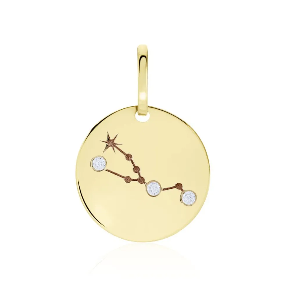 Pendentif Or Jaune Astraea Oxyde De Zirconium
