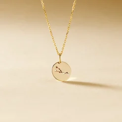 Pendentif Or Jaune Astraea Oxyde De Zirconium