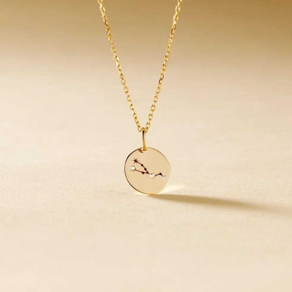 Pendentif Or Jaune Astraea Oxyde De Zirconium