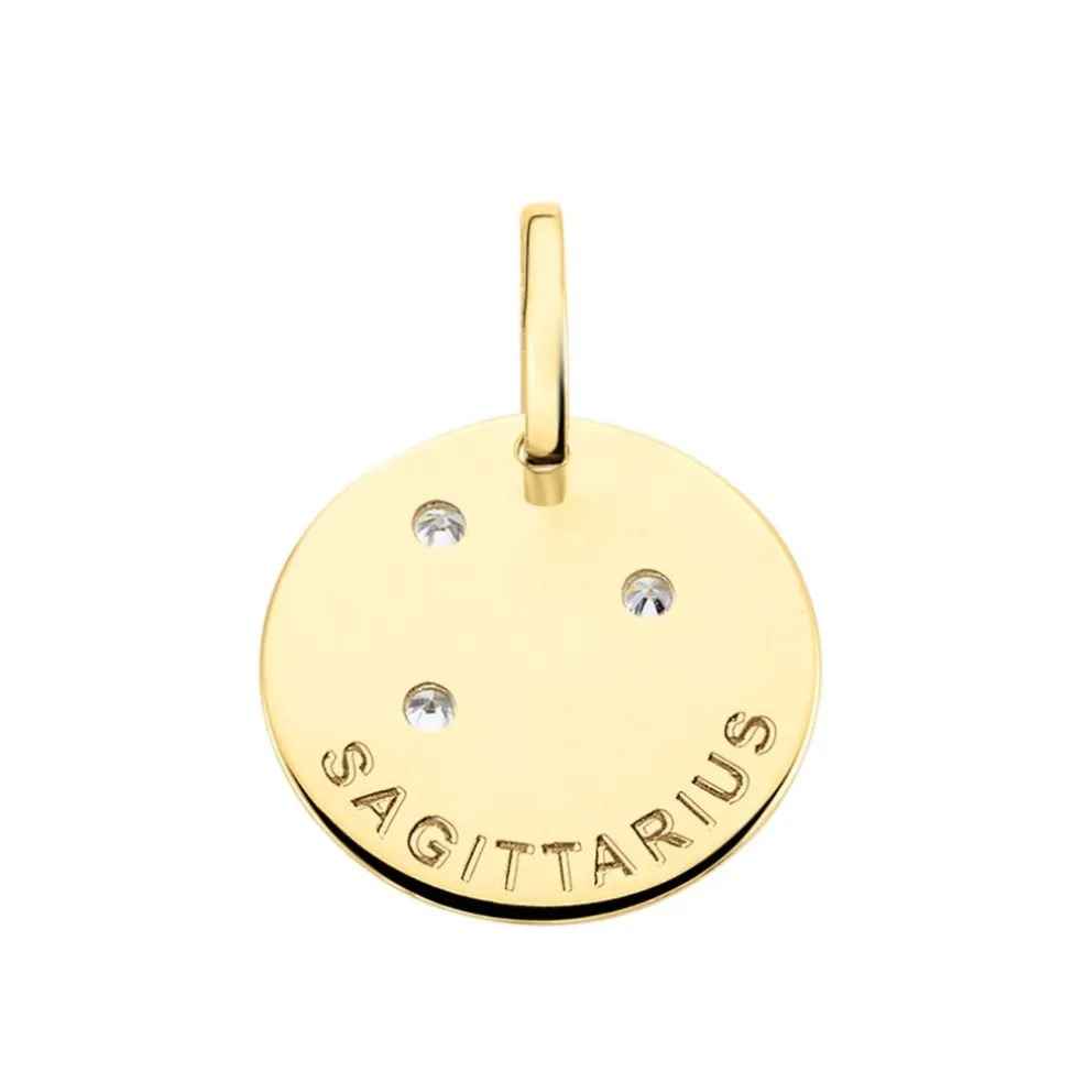 Pendentif Or Jaune Astraea Oxyde De Zirconium
