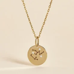 Pendentif Or Jaune Astraea Oxyde De Zirconium