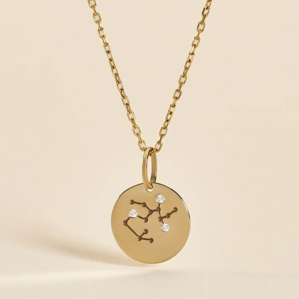 Pendentif Or Jaune Astraea Oxyde De Zirconium