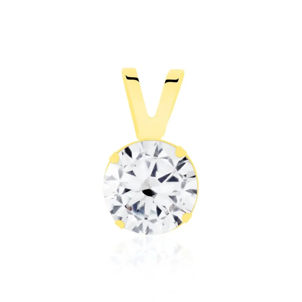 Pendentif Or Jaune Oxyde De Zirconium
