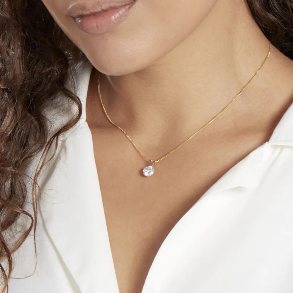 Pendentif Or Jaune Oxyde De Zirconium