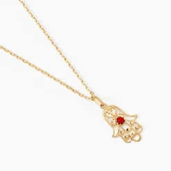 Pendentif Or Jaune Pierre D'imitation