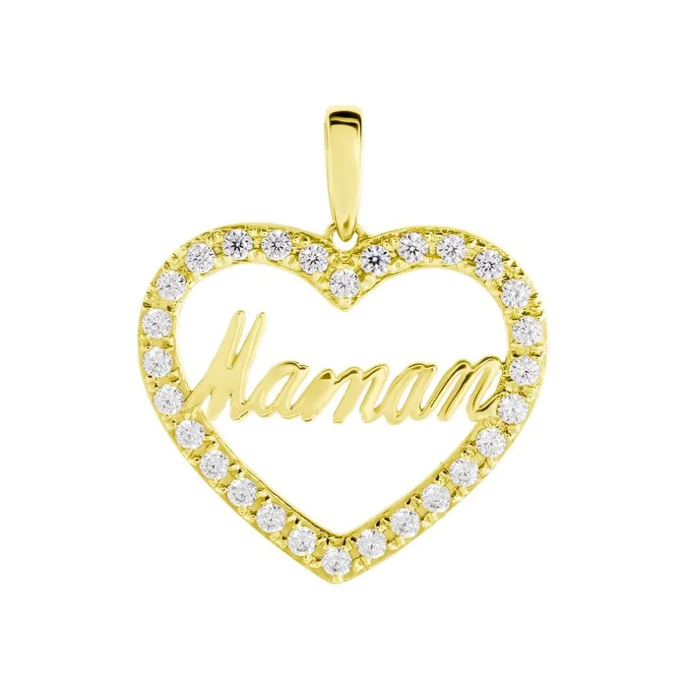 Pendentif Or Jaune Ramouna Oxyde De Zirconium