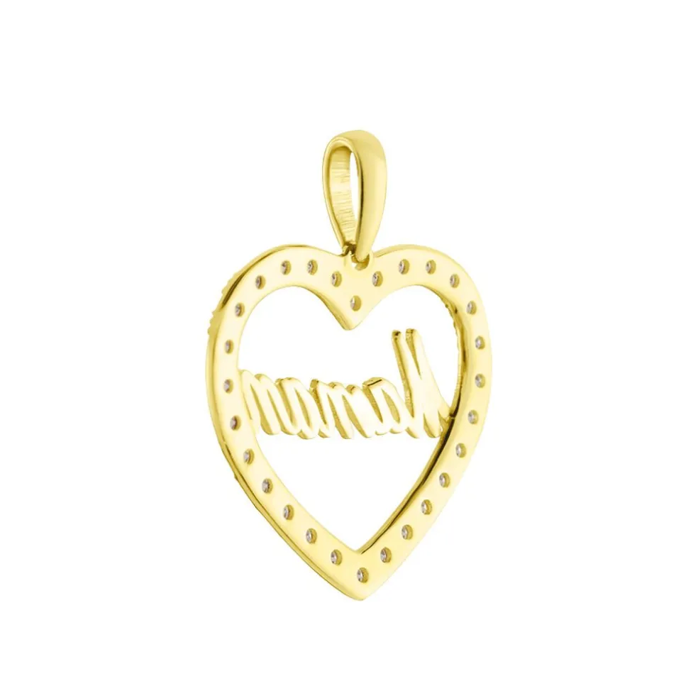Pendentif Or Jaune Ramouna Oxyde De Zirconium