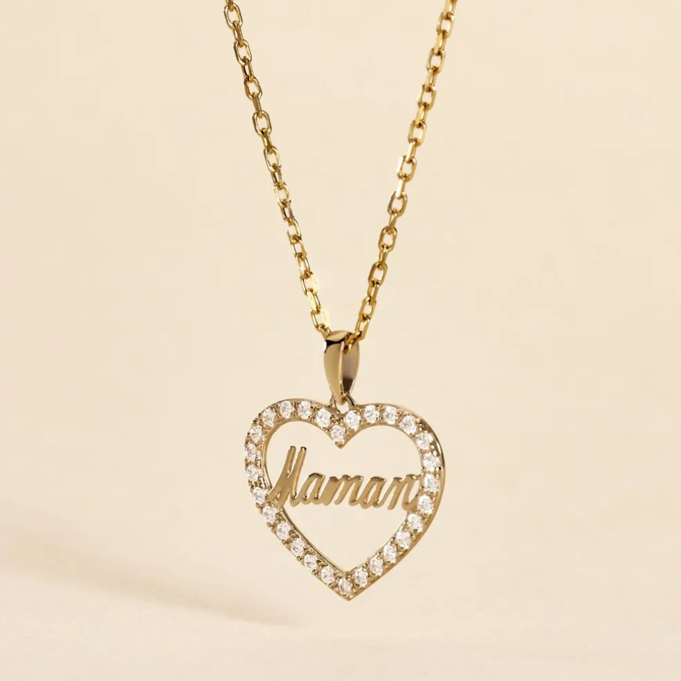 Pendentif Or Jaune Ramouna Oxyde De Zirconium