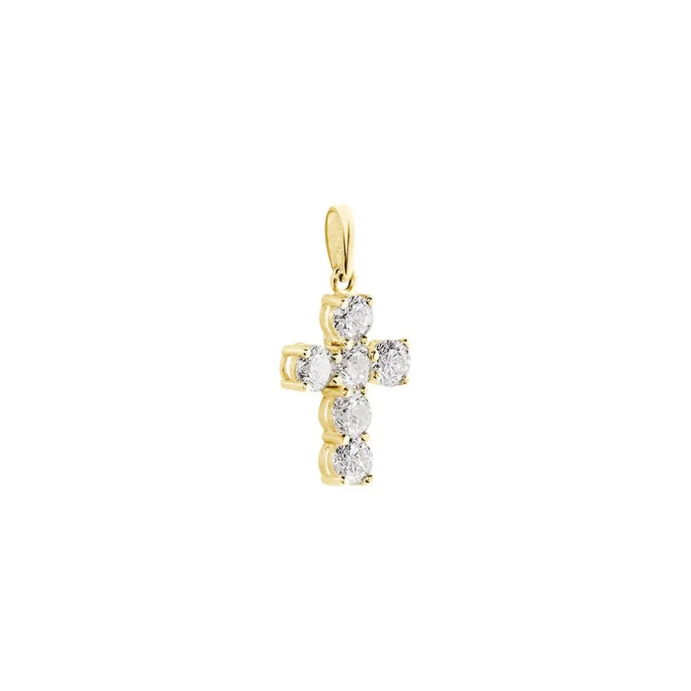 Pendentif Or Jaune Sebastian Oxyde De Zirconium