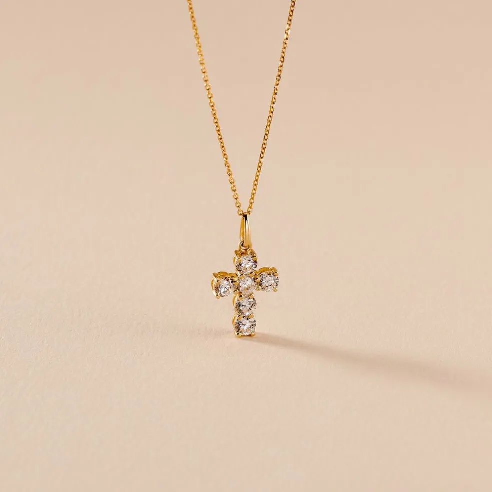 Pendentif Or Jaune Sebastian Oxyde De Zirconium