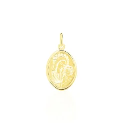 Pendentif Or Jaune Vierge A L'enfant