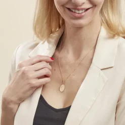 Pendentif Or Jaune Vierge A L'enfant