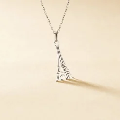 Pendentif Paco Argent Blanc