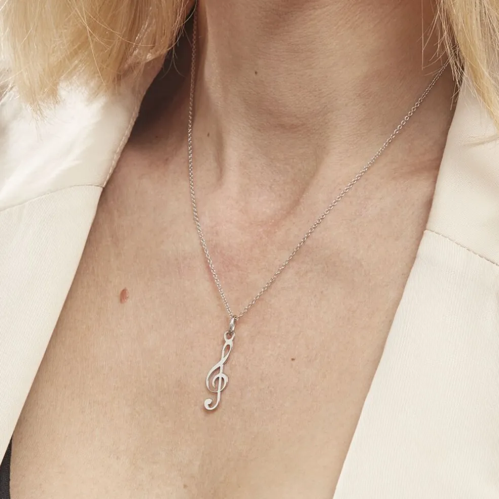 Pendentif Pio Argent Blanc