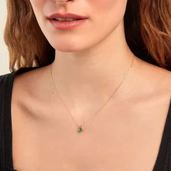 Pendentif Pâris Or Jaune Emeraude Diamant