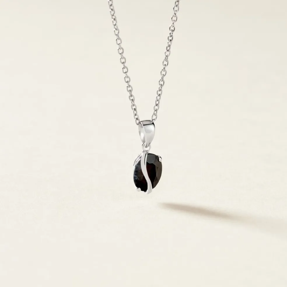 Pendentif Prudencia Or Blanc Saphir