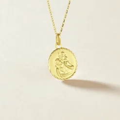 Pendentif Saint Christophe Diamante Or Jaune
