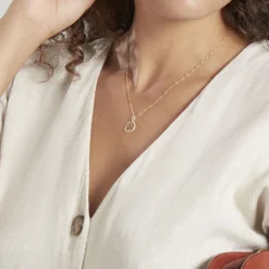 Pendentif Salvy Or Jaune Oxyde De Zirconium