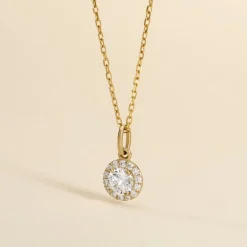 Pendentif Seghira Or Jaune Oxyde De Zirconium