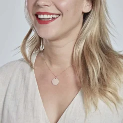 Pendentif Sirona Pastille Gravable Or Rose