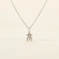 Pendentif Solitaire Aphrodite Or Blanc Diamant
