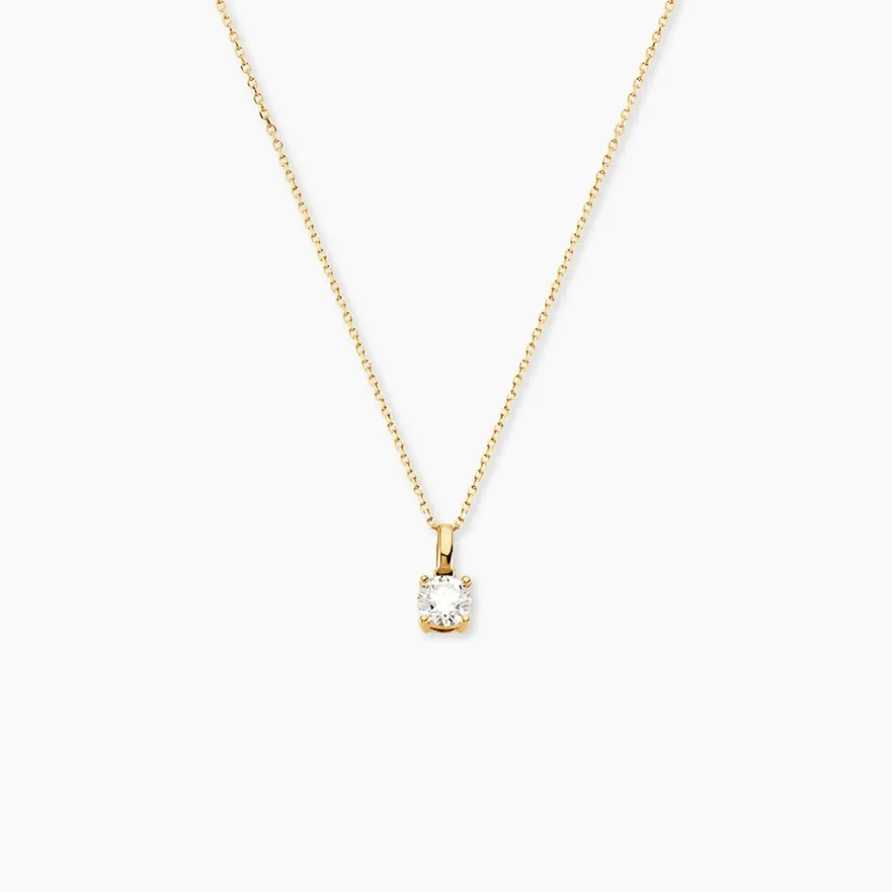 Pendentif Solitaire Aphrodite Or Jaune Diamant