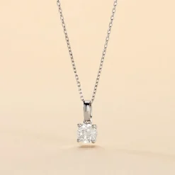 Pendentif Solitaire Aphrodite Or Blanc Diamant