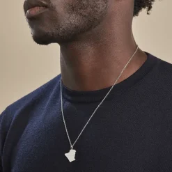 Pendentif Thea Argent Blanc