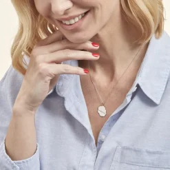 Pendentif Thea Argent Blanc