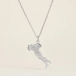 Pendentif Thea Argent Blanc