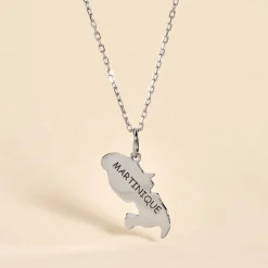 Pendentif Thea Argent Blanc