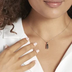 Pendentif Tiki Argent Blanc Onyx