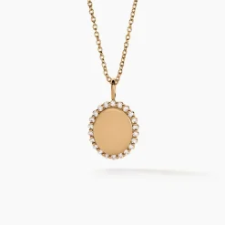 Pendentif Tissem Plaqué Or Doré Oxyde De Zirconium