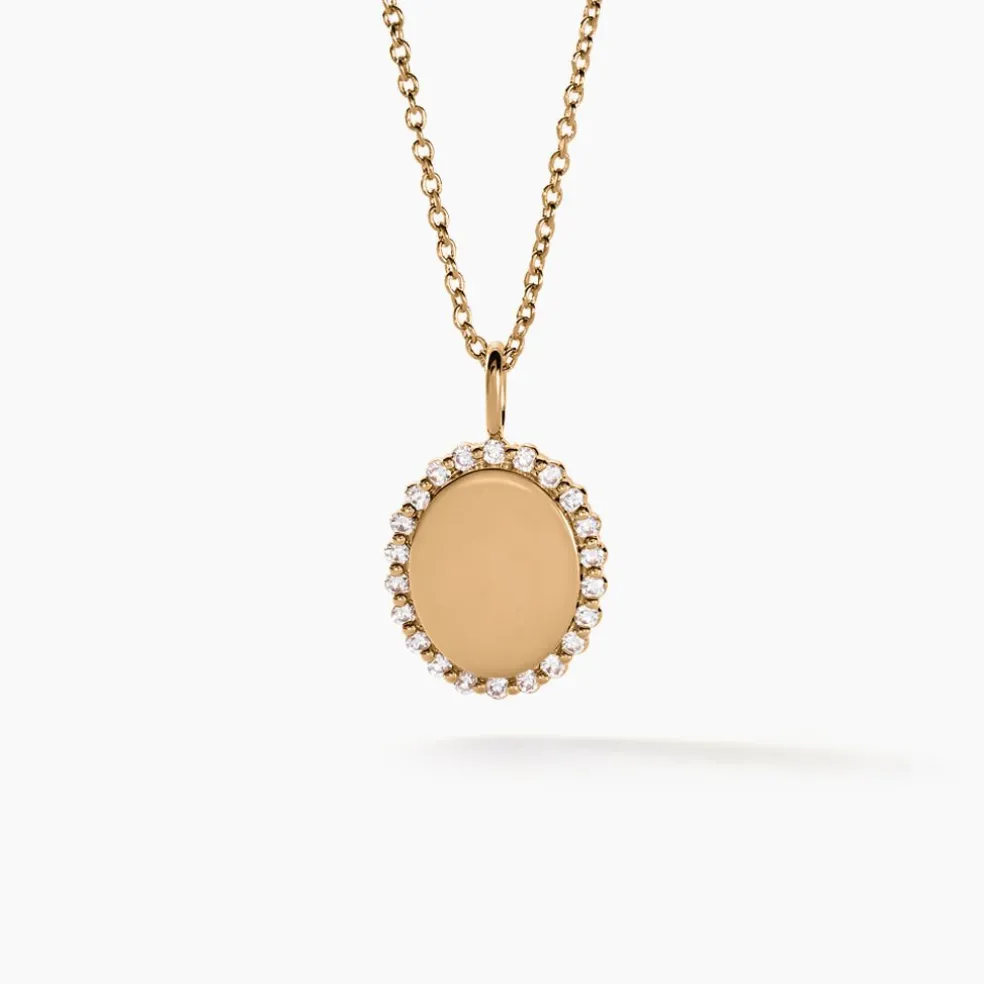 Pendentif Tissem Plaqué Or Doré Oxyde De Zirconium