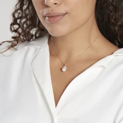 Pendentif Tourbillon Or Jaune Perle De Culture