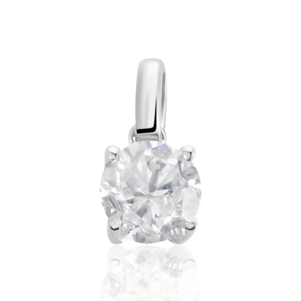 Pendentif Victoria Or Blanc Diamant