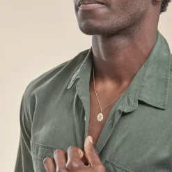 Pendentif Vierge Nuage Or Jaune