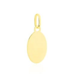 Pendentif Vierge Ovale Or Bicolore