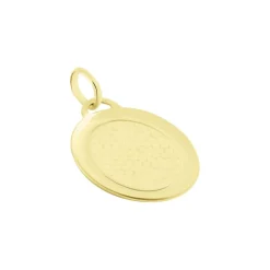 Pendentif Vierge Ovale Or Jaune