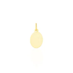 Pendentif Vierge Ovale Or Jaune