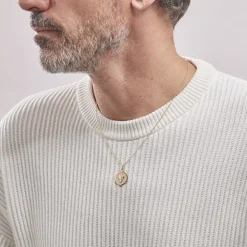 Pendentif Vierge Rond Or Jaune