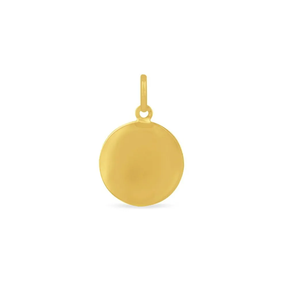 Pendentif Vierge Rond Or Jaune