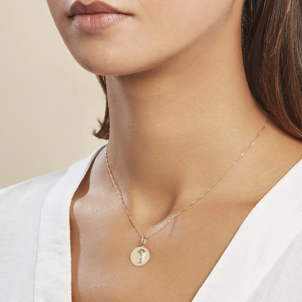 Pendentif Vierge Rond Or Jaune